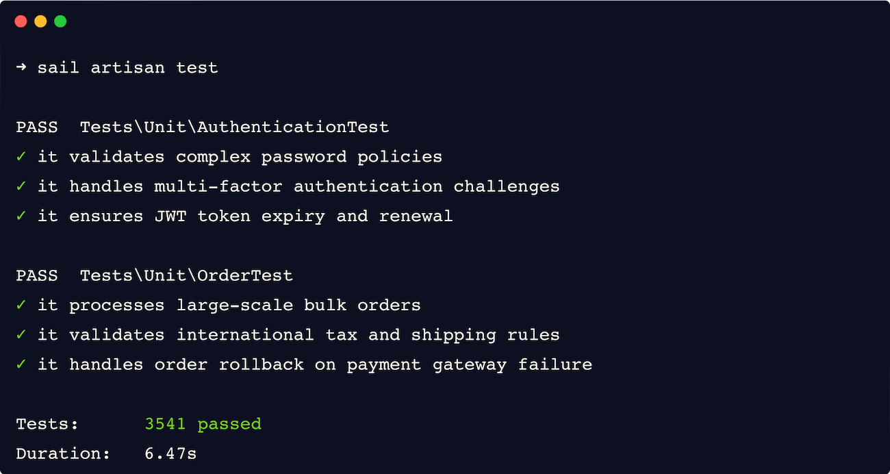 Terminal kod exempel